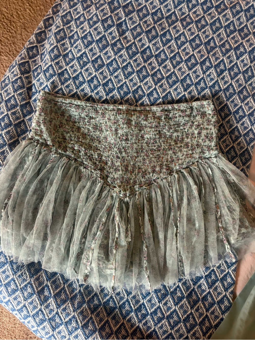 Free People One Blossom Mini Skort - Light Blue - Picture 3 of 4
